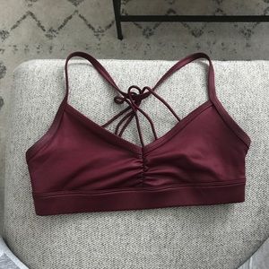 Alo Yoga Burgundy Sports Bra